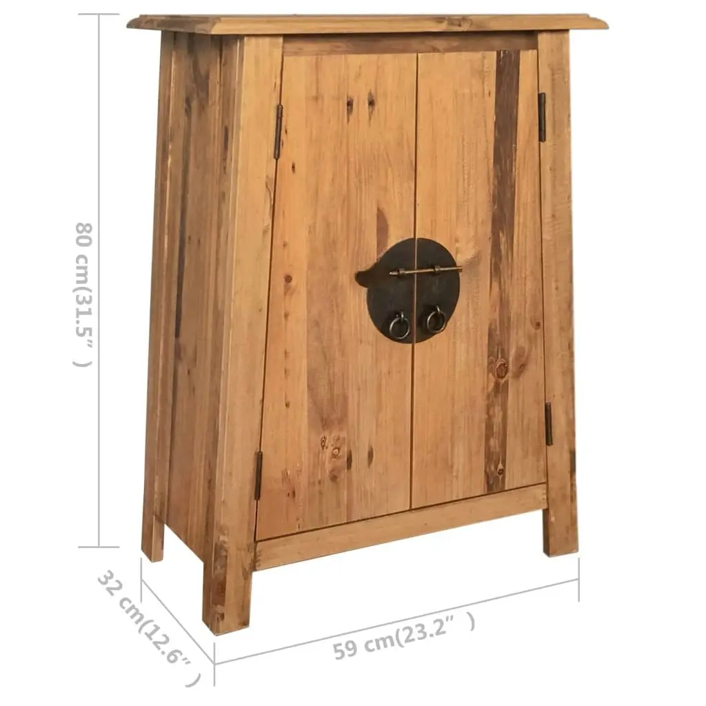 Bathroom Side Cabinet Solid Pinewood 59x32x80 cm 246037