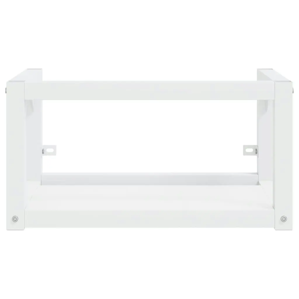 Bathroom Washbasin Frame with Built-in Basin White Iron 3101380