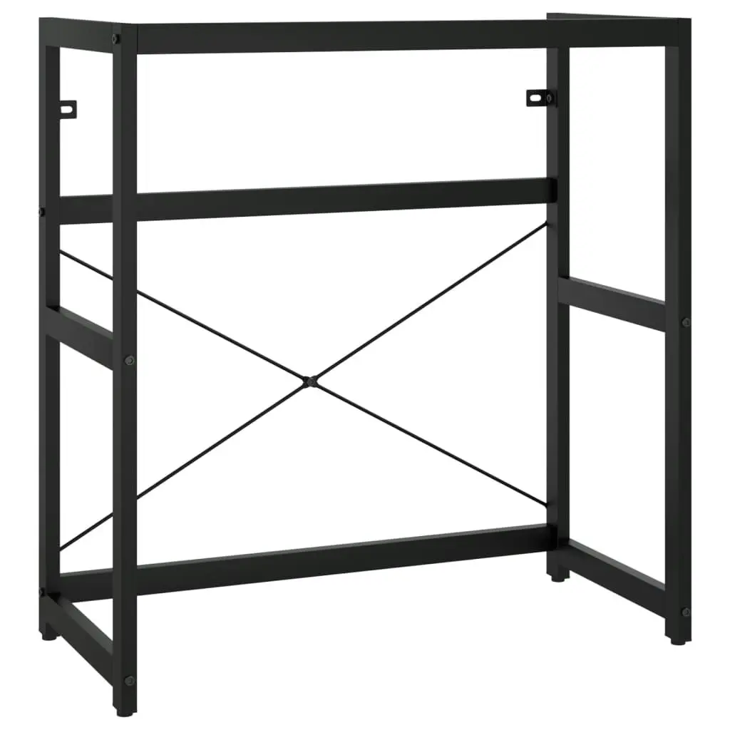 Bathroom Washbasin Frame with Built-in Basin Black Iron 3101390