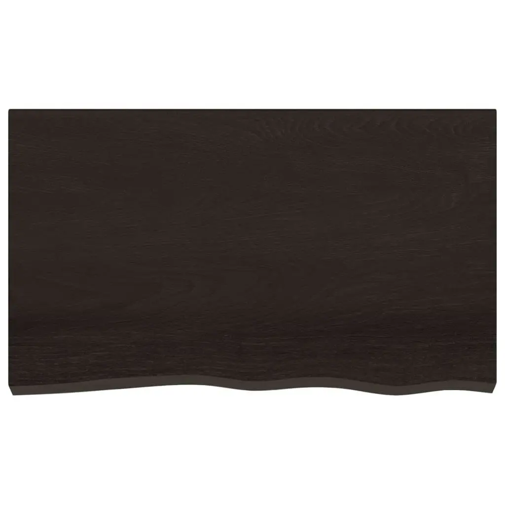 Bathroom Countertop Dark Brown 100x60x6 cm Treated Solid Wood 3156232