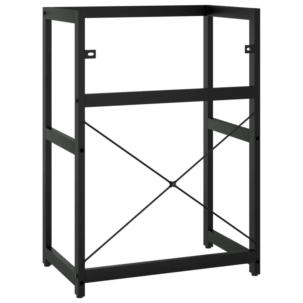 Bathroom Washbasin Frame Black 59x38x83 cm Iron 338500