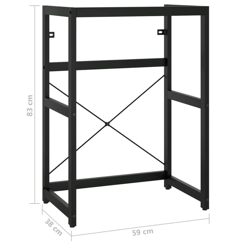 Bathroom Washbasin Frame Black 59x38x83 cm Iron 338500