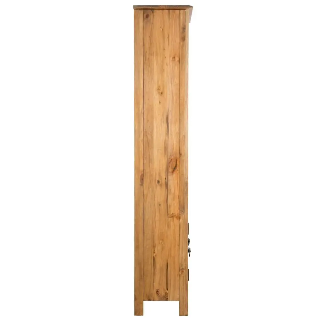 Freestanding Bathroom Cabinet Solid Pinewood 48x32x170 cm 246036