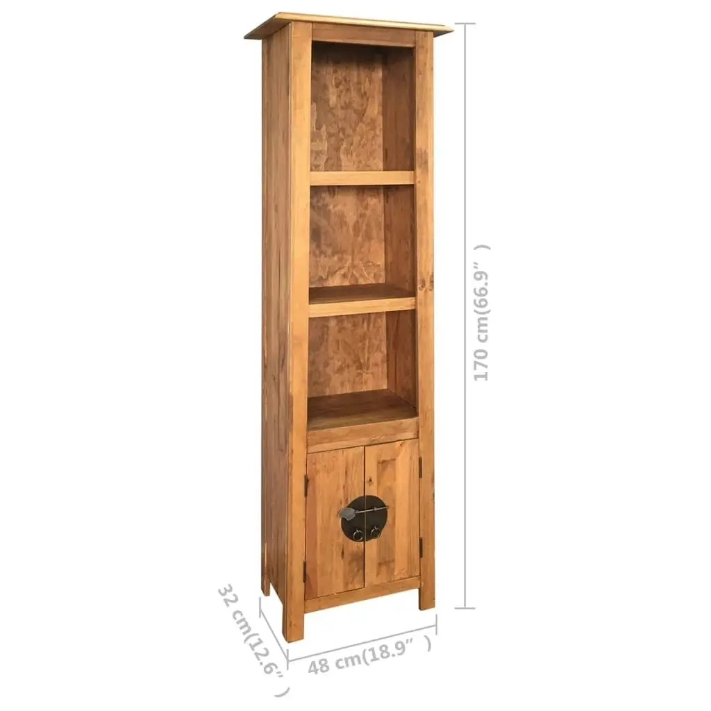 Freestanding Bathroom Cabinet Solid Pinewood 48x32x170 cm 246036