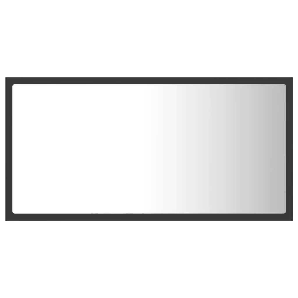 LED Bathroom Mirror Grey 80x8.5x37 cm Acrylic 804926