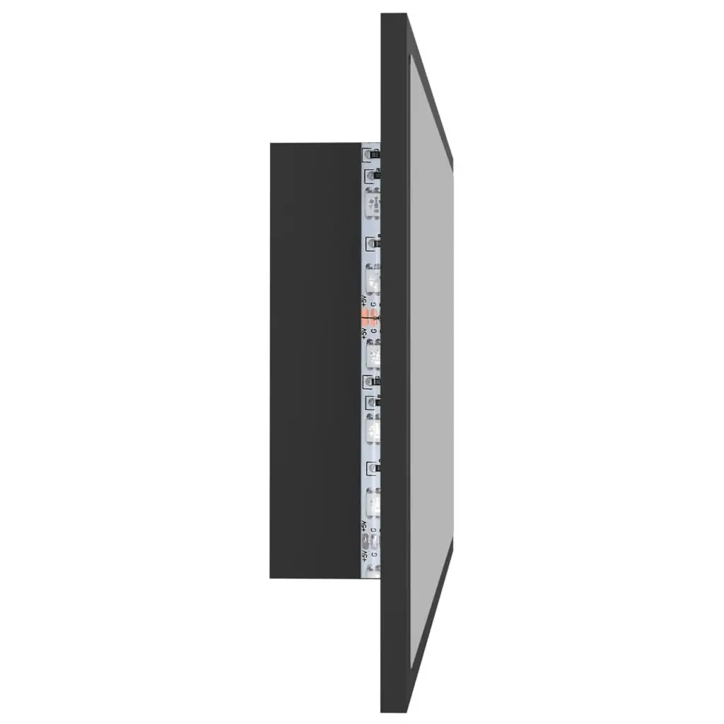 LED Bathroom Mirror Grey 80x8.5x37 cm Acrylic 804926