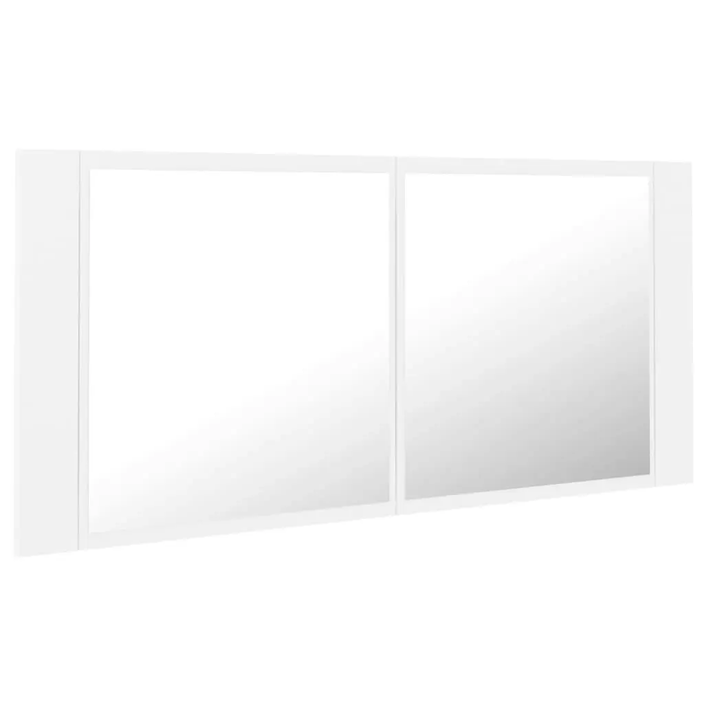 LED Bathroom Mirror Cabinet White 100x12x45 cm Acrylic 804980