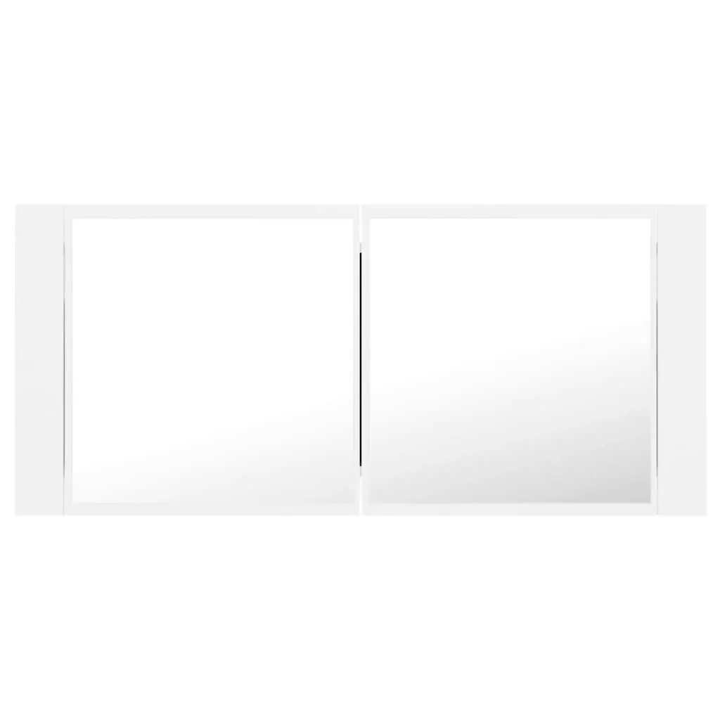 LED Bathroom Mirror Cabinet White 100x12x45 cm Acrylic 804980