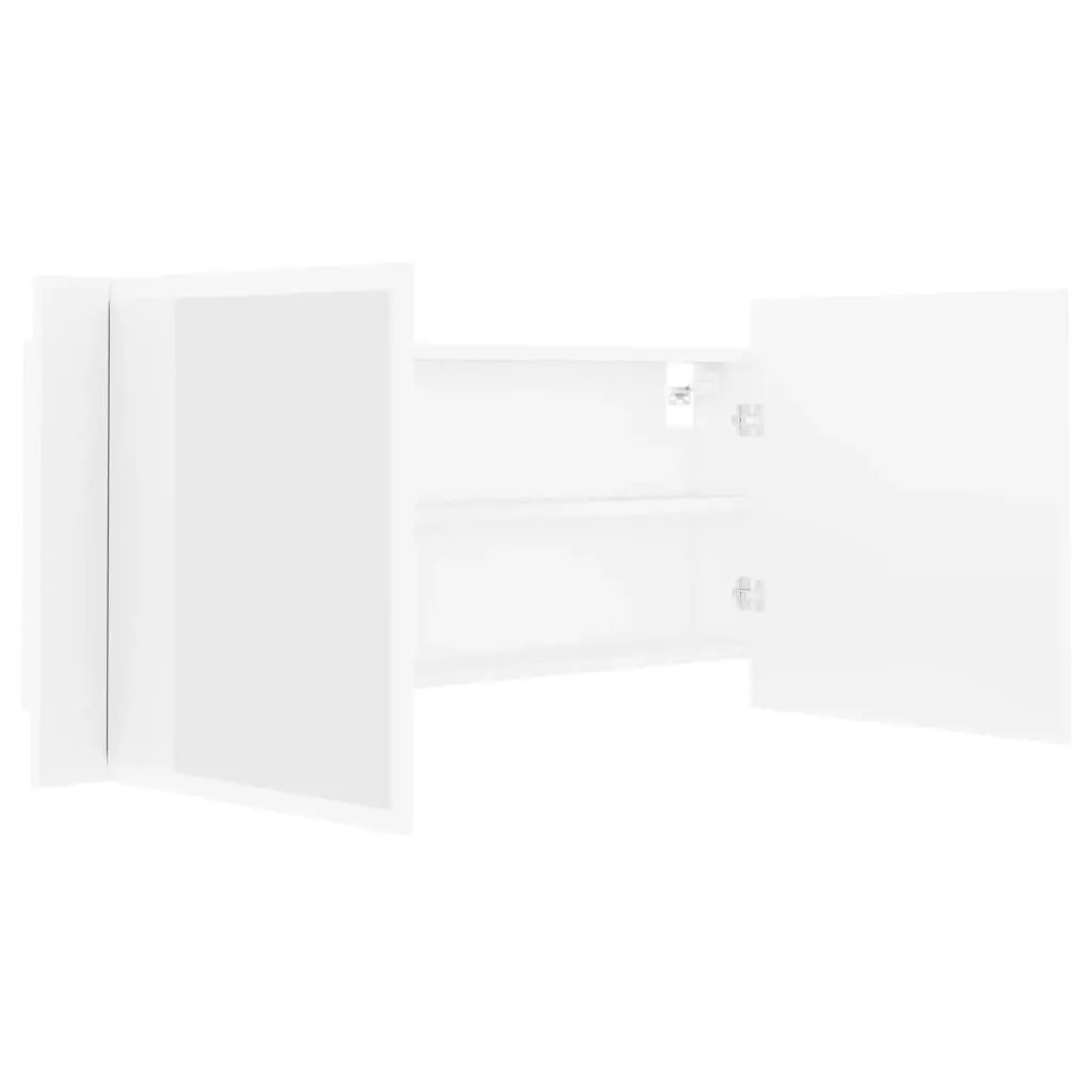 LED Bathroom Mirror Cabinet White 100x12x45 cm Acrylic 804980