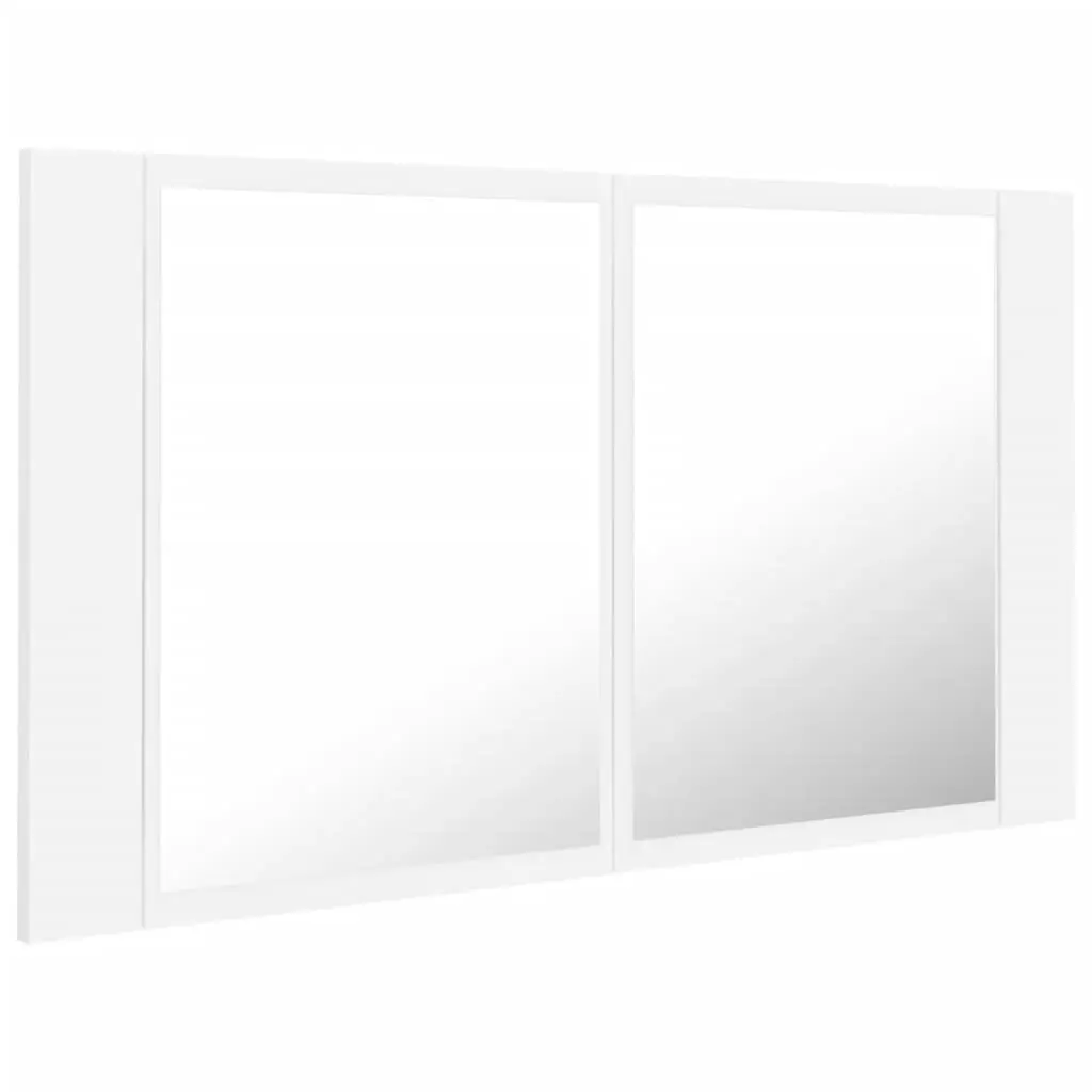 LED Bathroom Mirror Cabinet White 80x12x45 cm Acrylic 804964