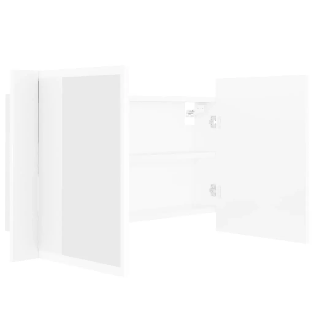 LED Bathroom Mirror Cabinet White 80x12x45 cm Acrylic 804964