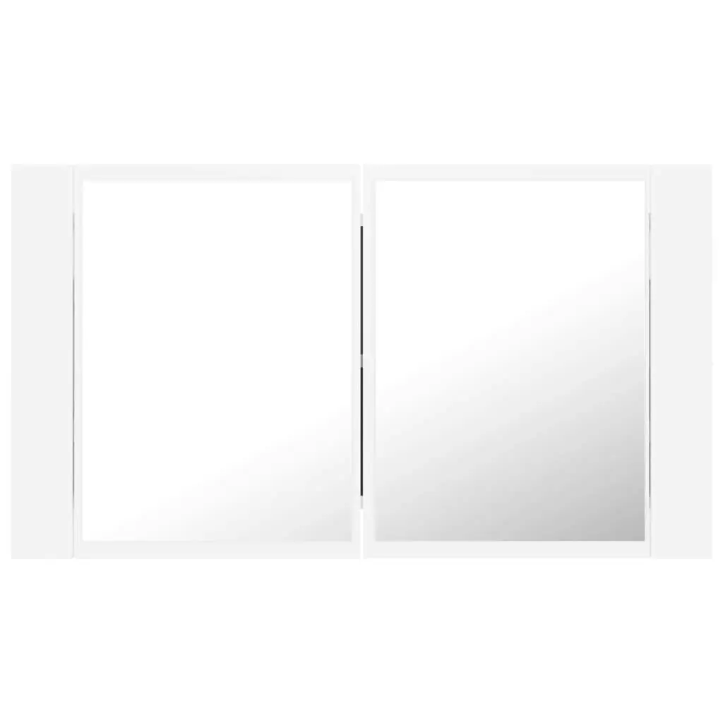 LED Bathroom Mirror Cabinet White 80x12x45 cm Acrylic 804964