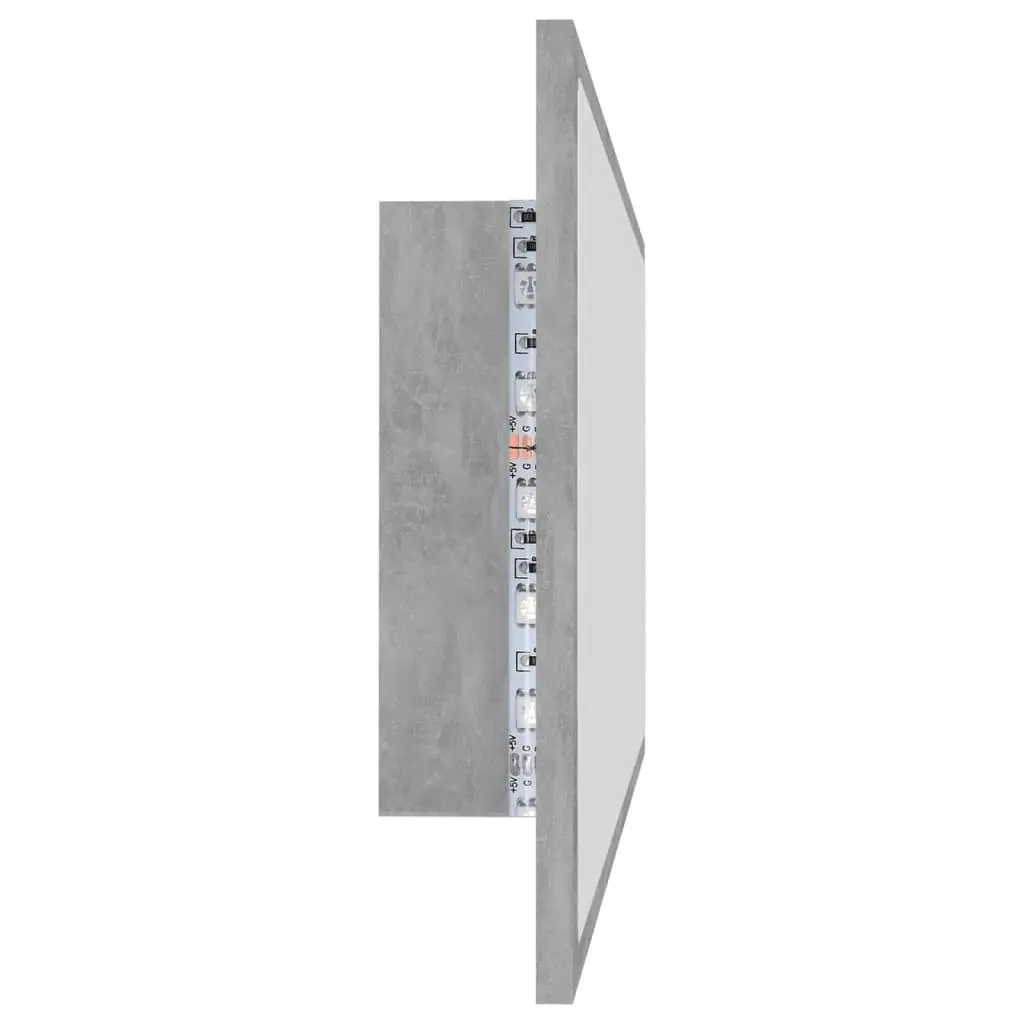 LED Bathroom Mirror Concrete Grey 100x8.5x37 cm Acrylic 804944