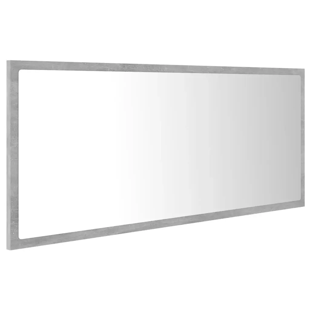 LED Bathroom Mirror Concrete Grey 100x8.5x37 cm Acrylic 804944