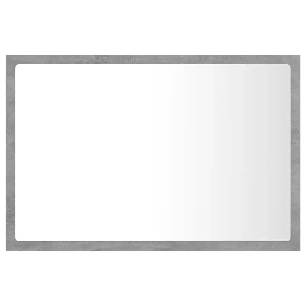 LED Bathroom Mirror Concrete Grey 60x8.5x37 cm Acrylic 804920