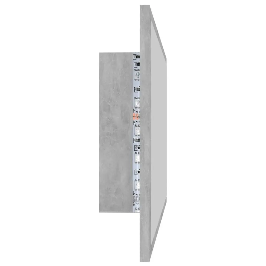 LED Bathroom Mirror Concrete Grey 80x8.5x37 cm Acrylic 804928