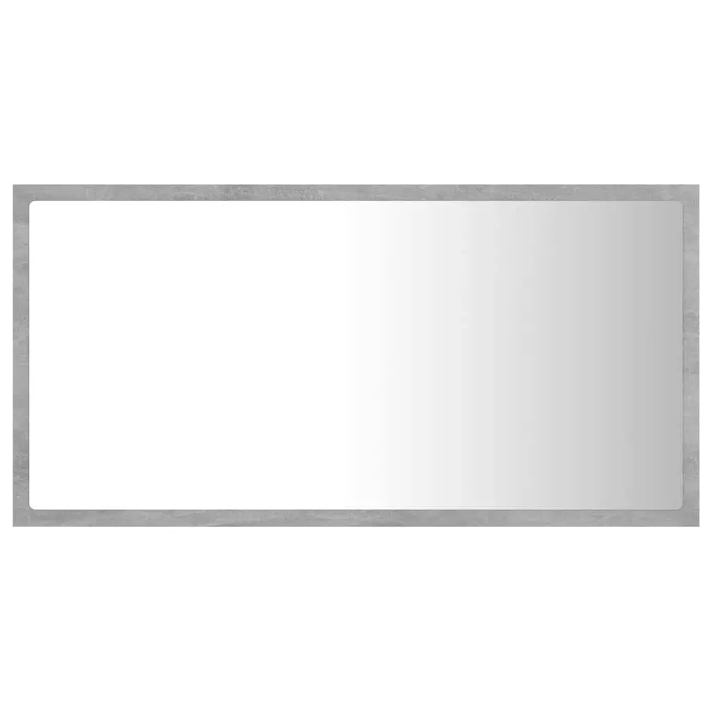 LED Bathroom Mirror Concrete Grey 80x8.5x37 cm Acrylic 804928