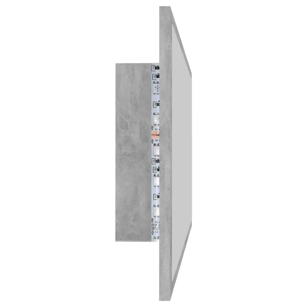 LED Bathroom Mirror Concrete Grey 90x8.5x37 cm Acrylic 804936