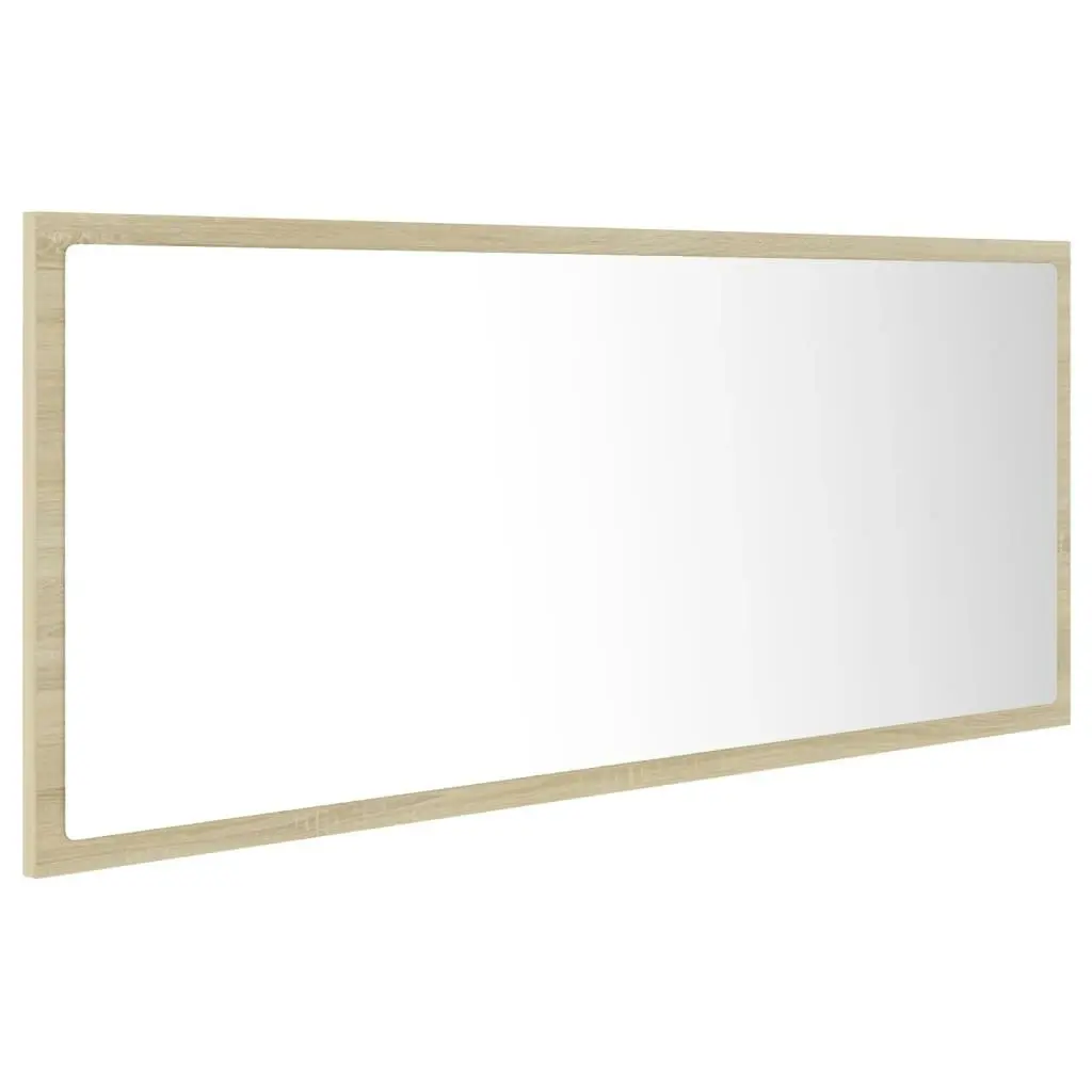 LED Bathroom Mirror Sonoma Oak 100x8.5x37 cm Acrylic 804943