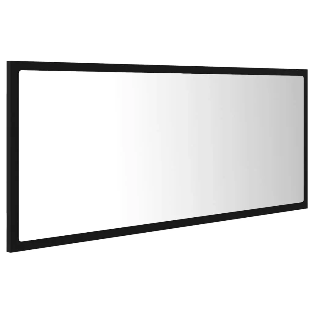 LED Bathroom Mirror Black 100x8.5x37 cm Acrylic 804941