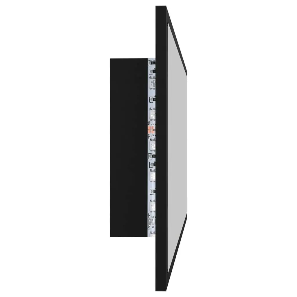 LED Bathroom Mirror Black 100x8.5x37 cm Acrylic 804941