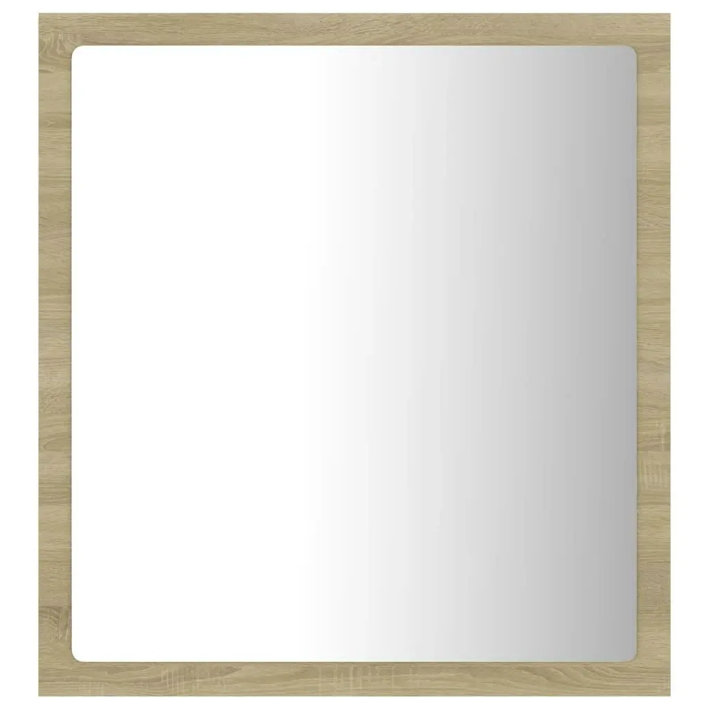 LED Bathroom Mirror Sonoma Oak 40x8.5x37 cm Acrylic 804911