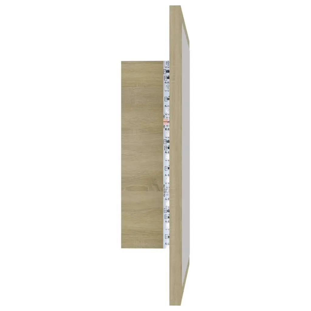 LED Bathroom Mirror Sonoma Oak 40x8.5x37 cm Acrylic 804911