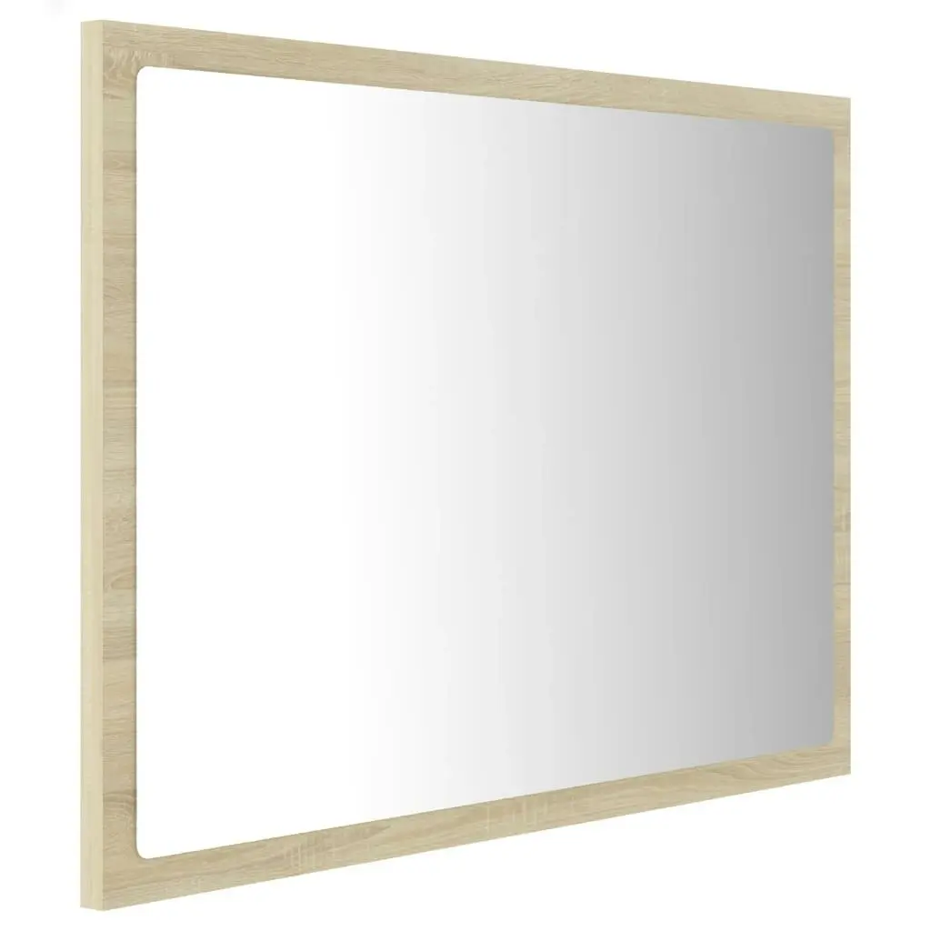 LED Bathroom Mirror Sonoma Oak 60x8.5x37 cm Acrylic 804919