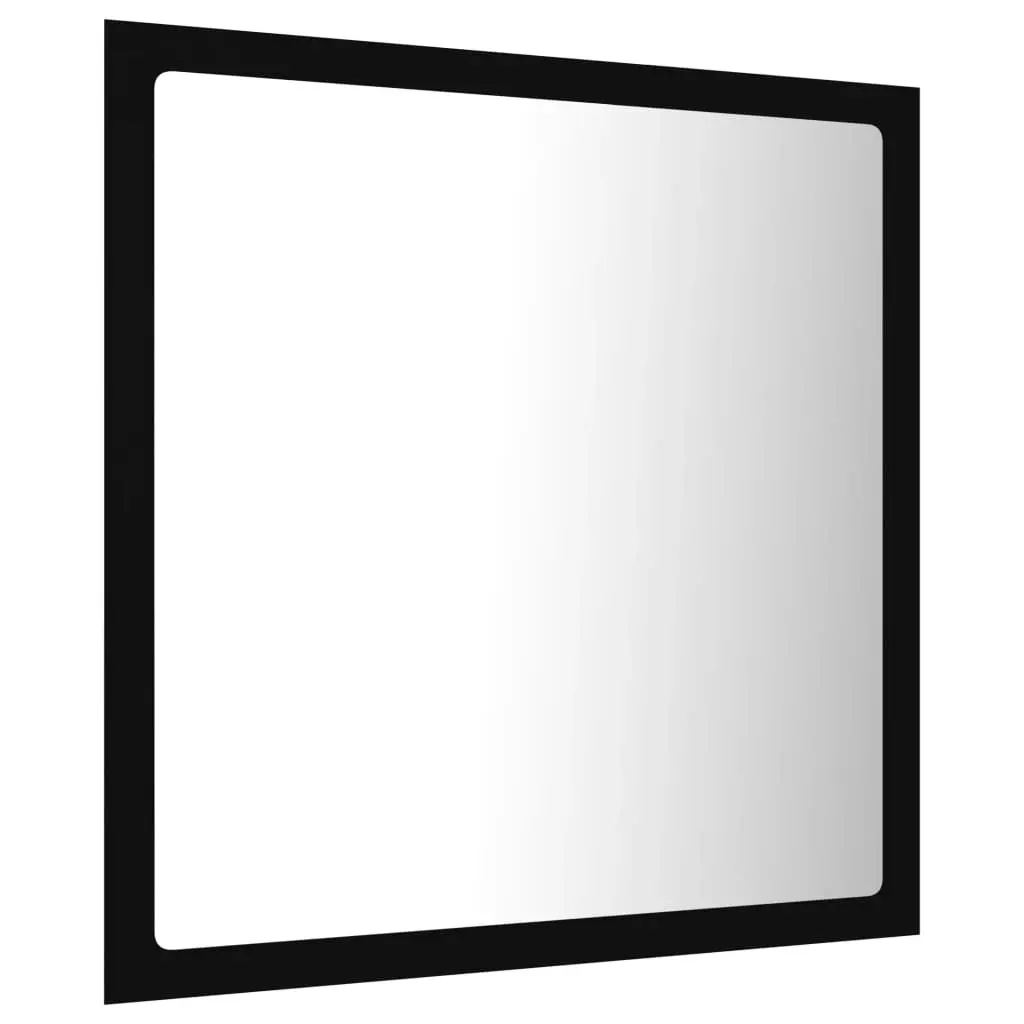 LED Bathroom Mirror Black 40x8.5x37 cm Acrylic 804909