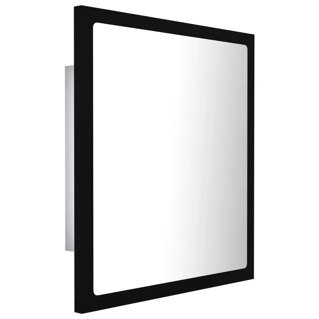 LED Bathroom Mirror Black 40x8.5x37 cm Acrylic 804909