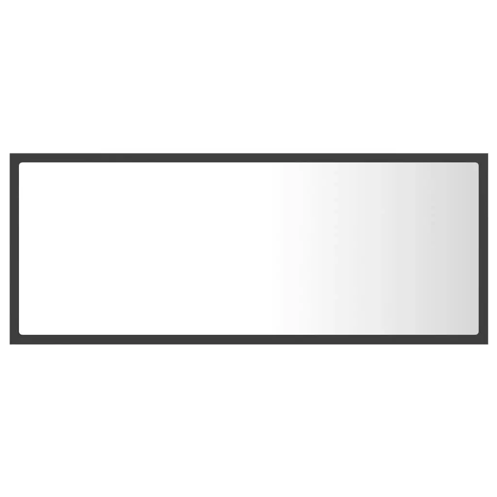 LED Bathroom Mirror Grey 100x8.5x37 cm Acrylic 804942