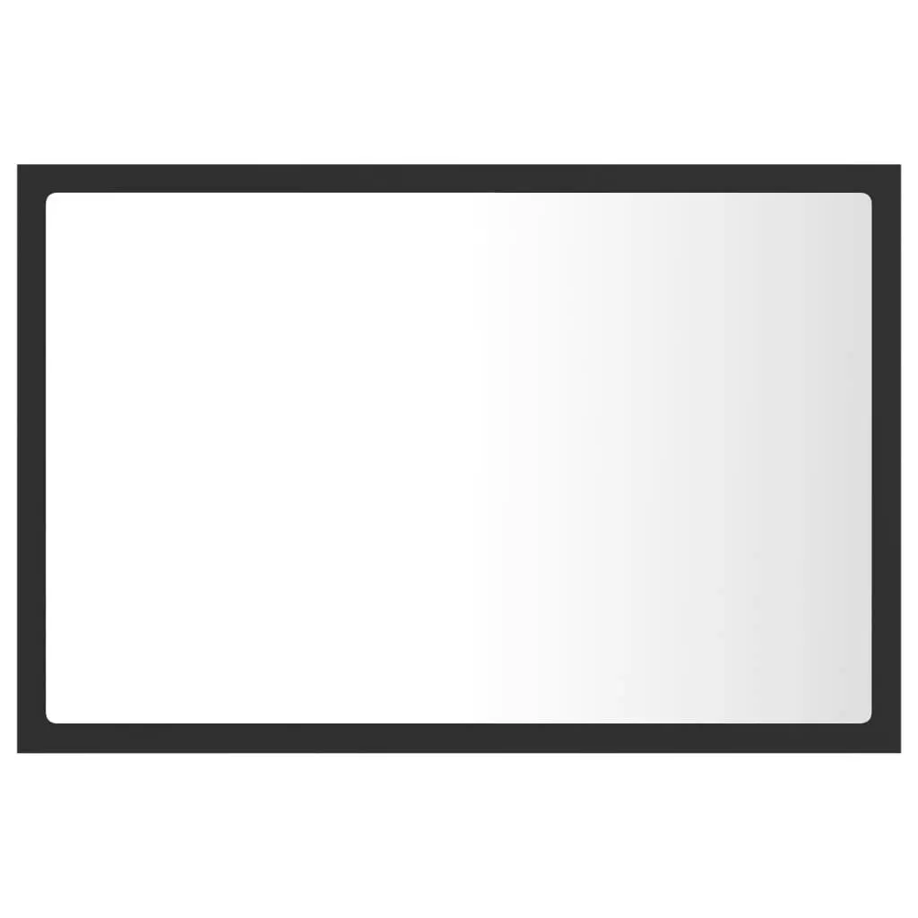 LED Bathroom Mirror Grey 60x8.5x37 cm Acrylic 804918