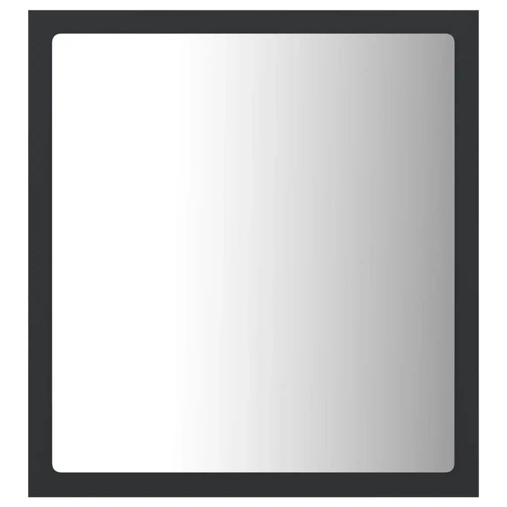 LED Bathroom Mirror Grey 40x8.5x37 cm Acrylic 804910