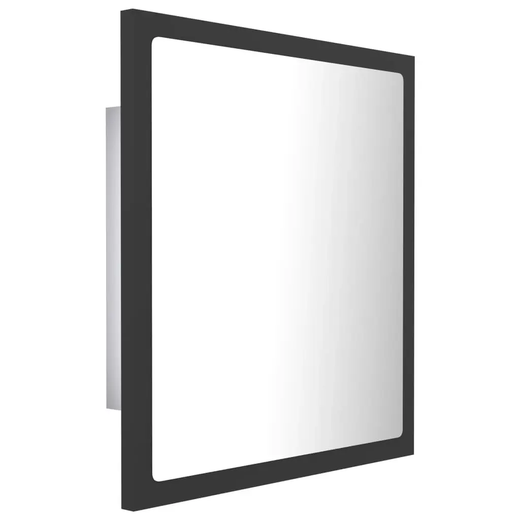 LED Bathroom Mirror Grey 40x8.5x37 cm Acrylic 804910