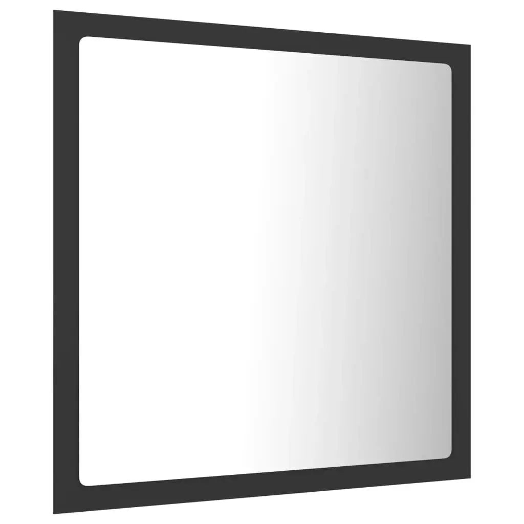 LED Bathroom Mirror Grey 40x8.5x37 cm Acrylic 804910