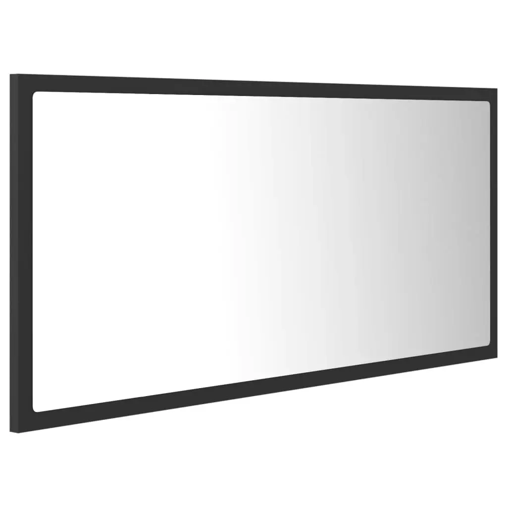 LED Bathroom Mirror Grey 90x8.5x37 cm Acrylic 804934