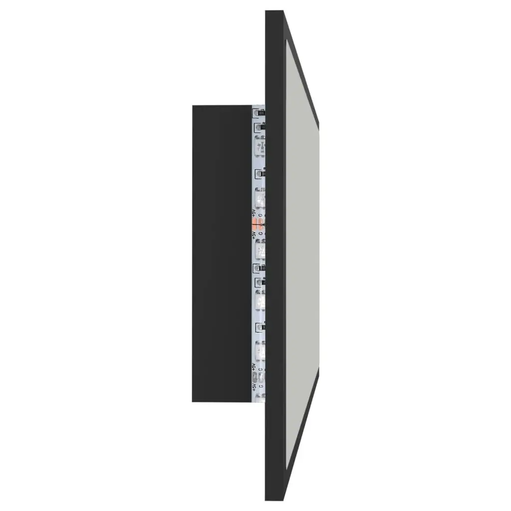 LED Bathroom Mirror Grey 90x8.5x37 cm Acrylic 804934