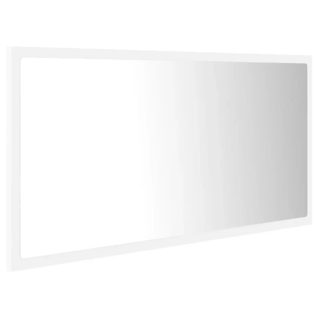 LED Bathroom Mirror White 90x8.5x37 cm Acrylic 804932