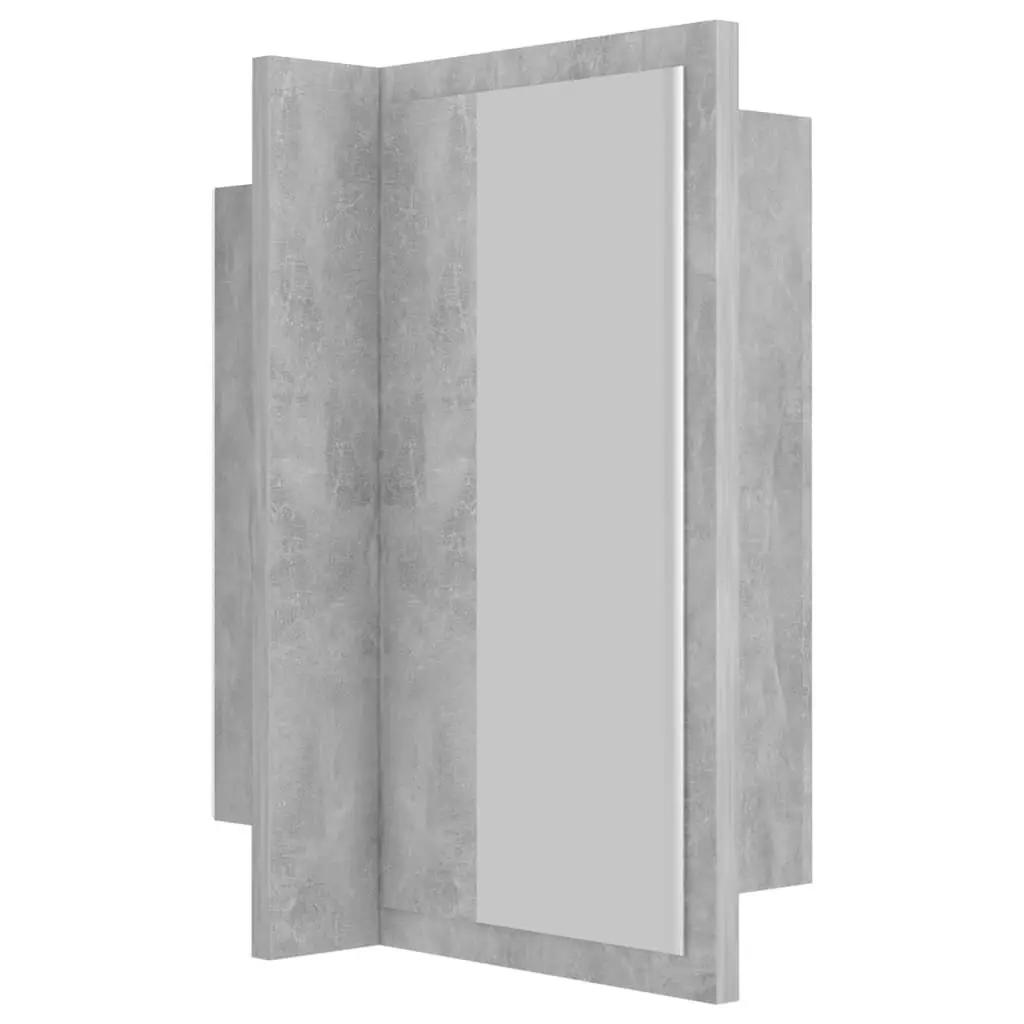 LED Bathroom Mirror Cabinet Concrete Grey 40x12x45 cm Acrylic 804952