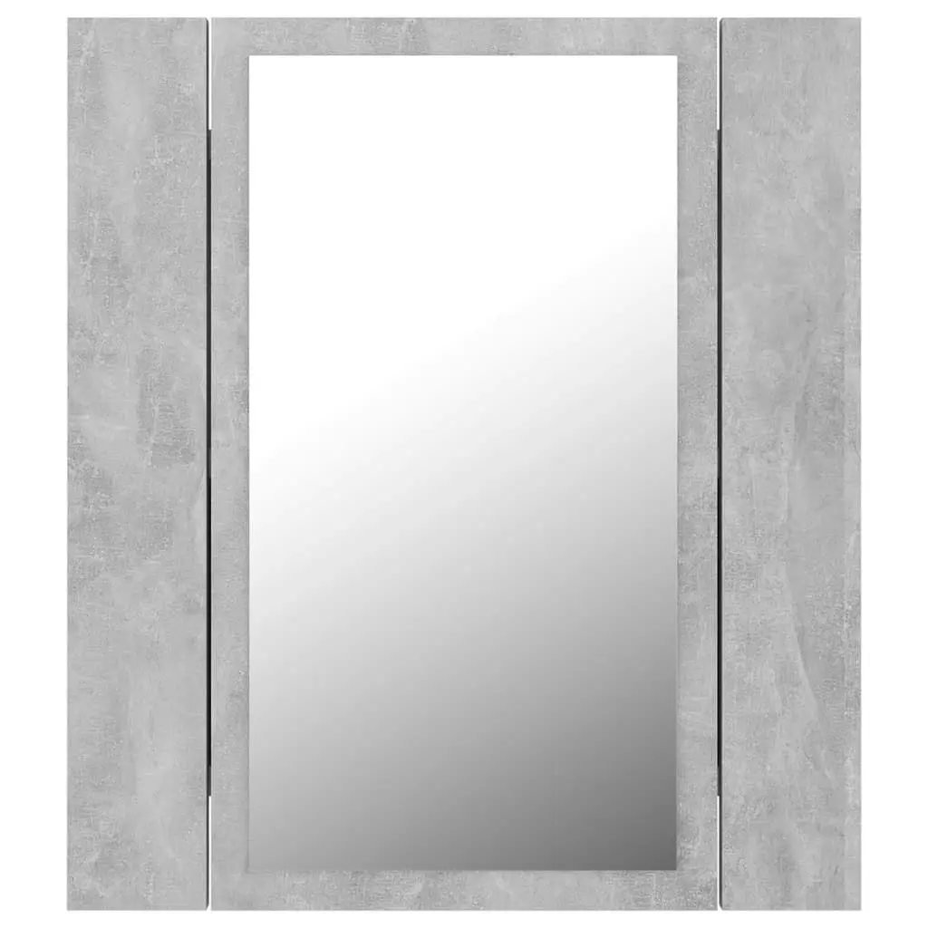 LED Bathroom Mirror Cabinet Concrete Grey 40x12x45 cm Acrylic 804952