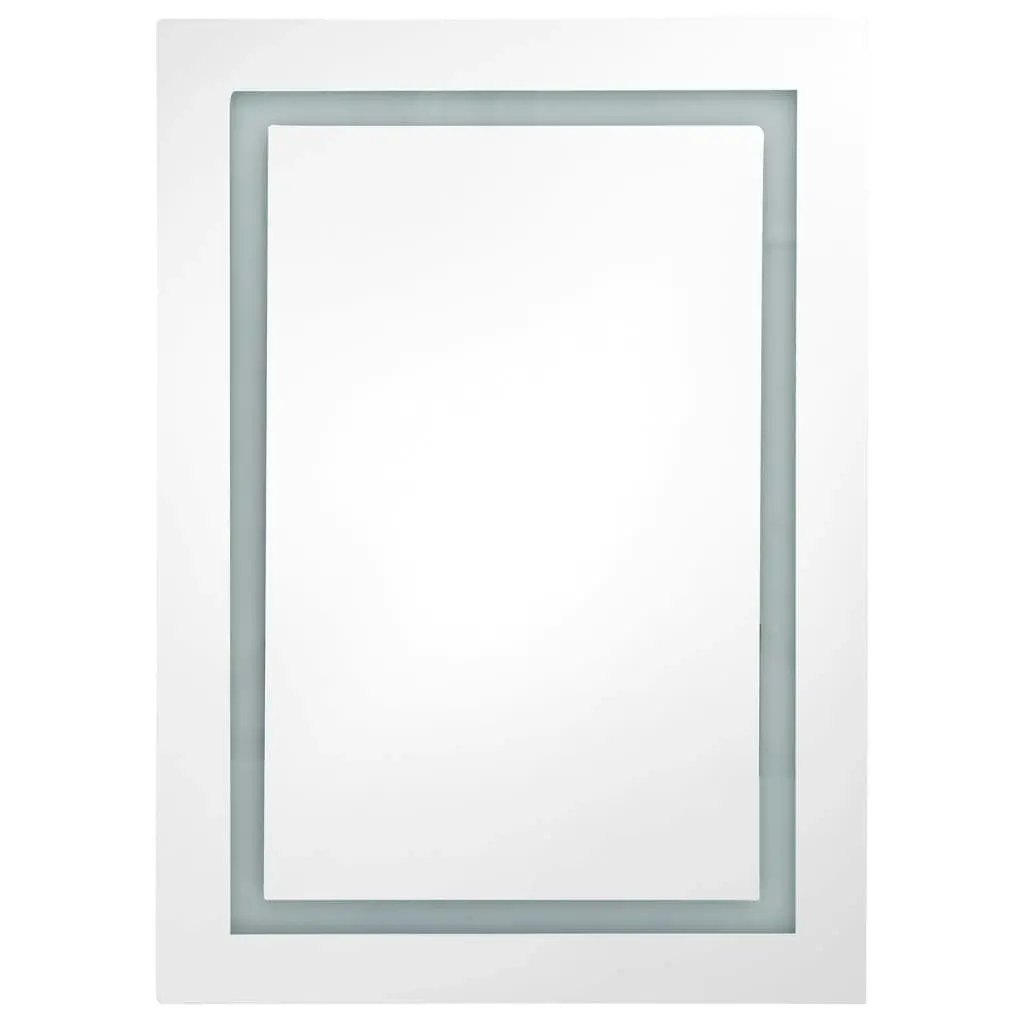 LED Bathroom Mirror Cabinet Shining White 50x13x70 cm 326494