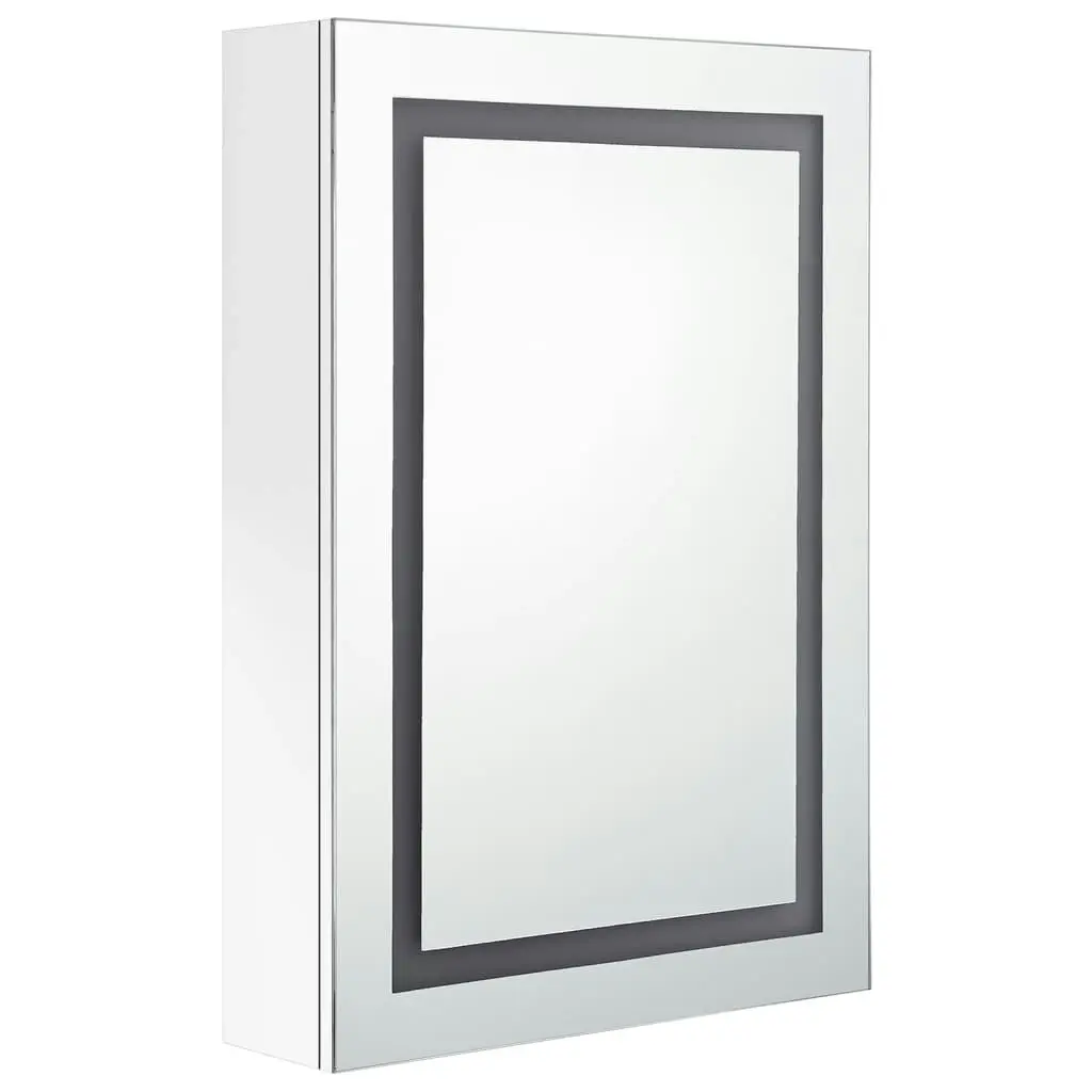 LED Bathroom Mirror Cabinet Shining White 50x13x70 cm 326494