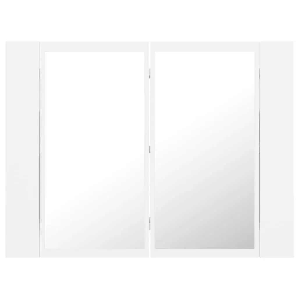 LED Bathroom Mirror Cabinet White 60x12x45 cm Acrylic 804956