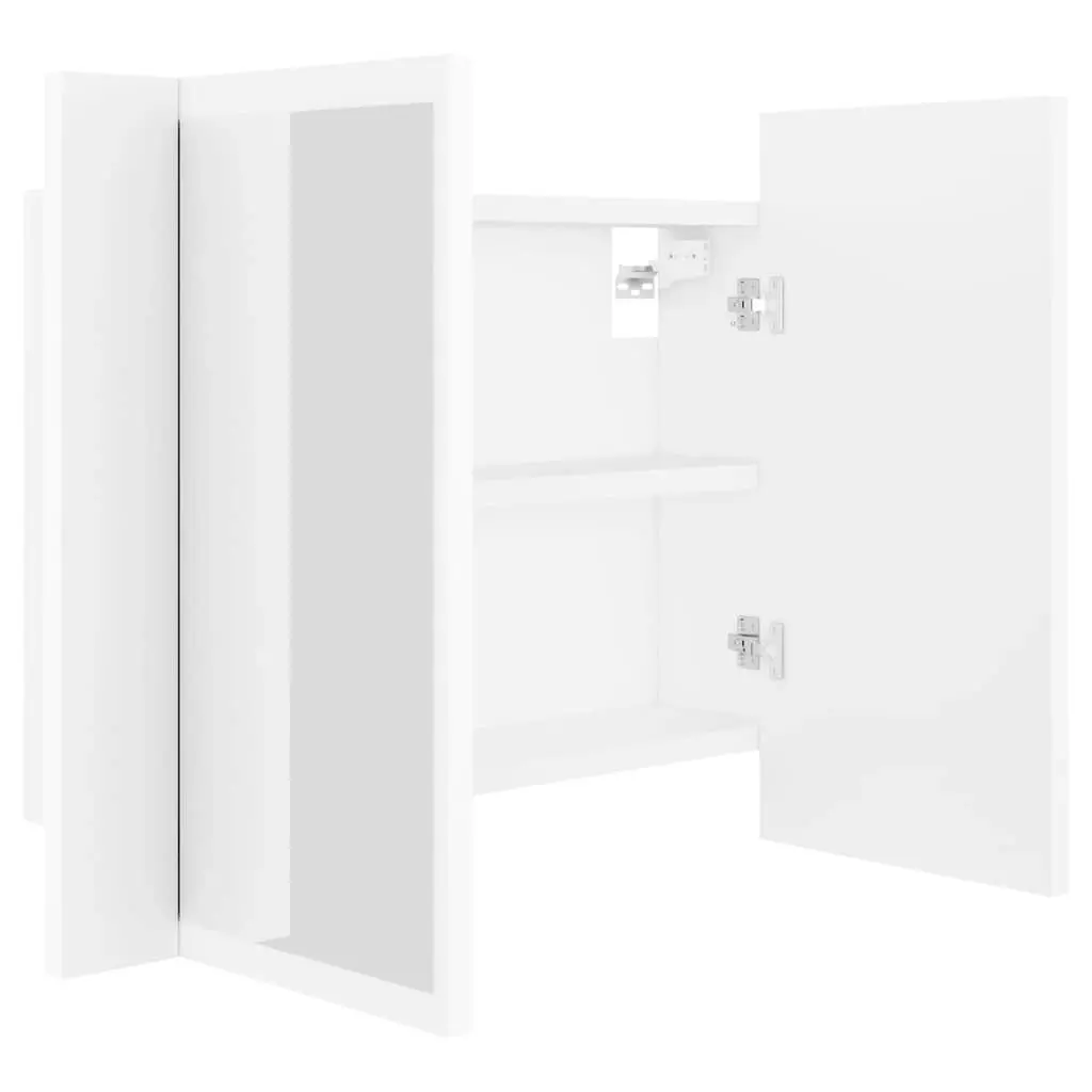 LED Bathroom Mirror Cabinet White 60x12x45 cm Acrylic 804956