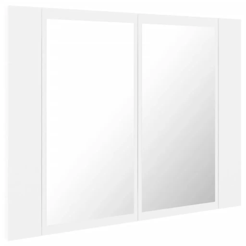 LED Bathroom Mirror Cabinet White 60x12x45 cm Acrylic 804956