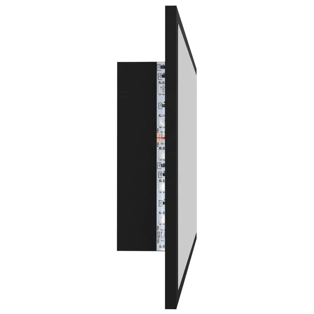 LED Bathroom Mirror Black 80x8.5x37 cm Acrylic 804925