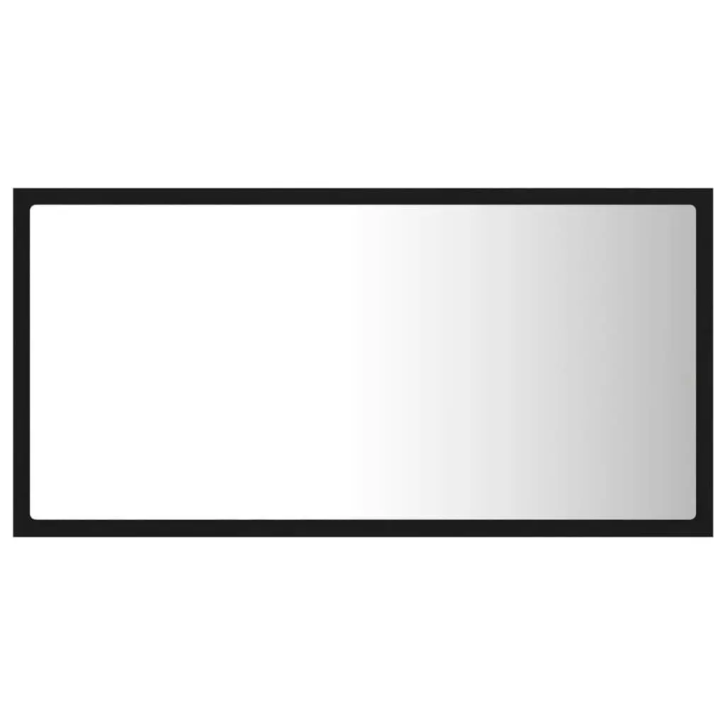 LED Bathroom Mirror Black 80x8.5x37 cm Acrylic 804925