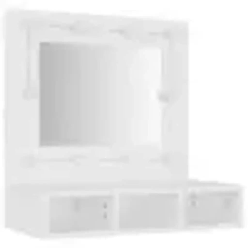 Mirror Cabinet with LED White 60x31.5x62 cm 808882