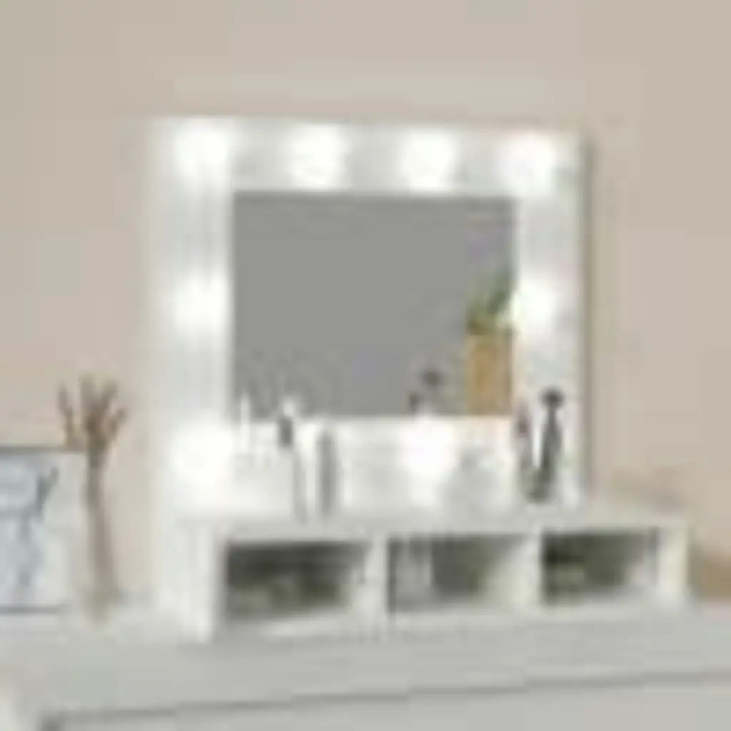 Mirror Cabinet with LED White 60x31.5x62 cm 808882