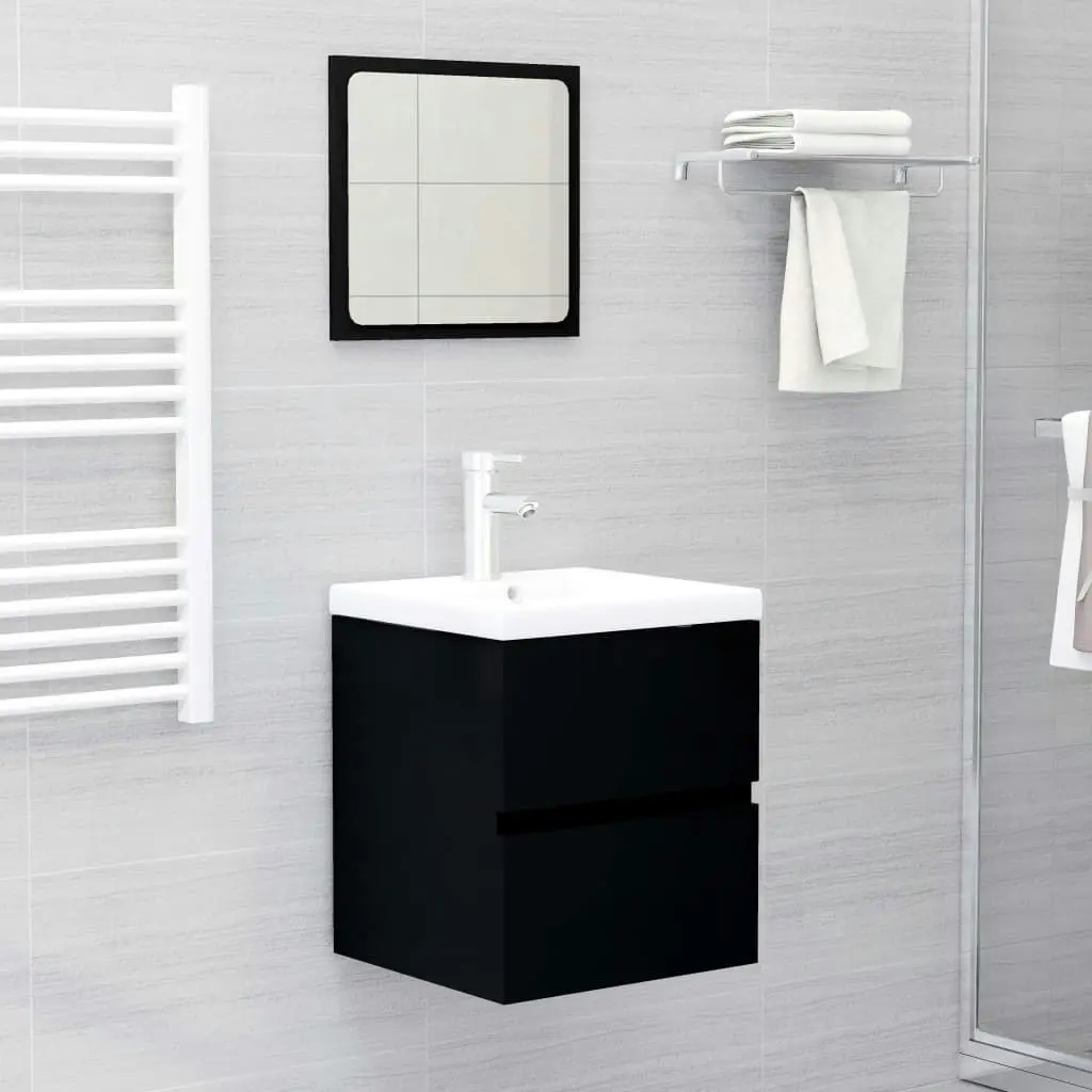 Sink Cabinet Black 41x38.5x45 cm Engineered Wood 804729